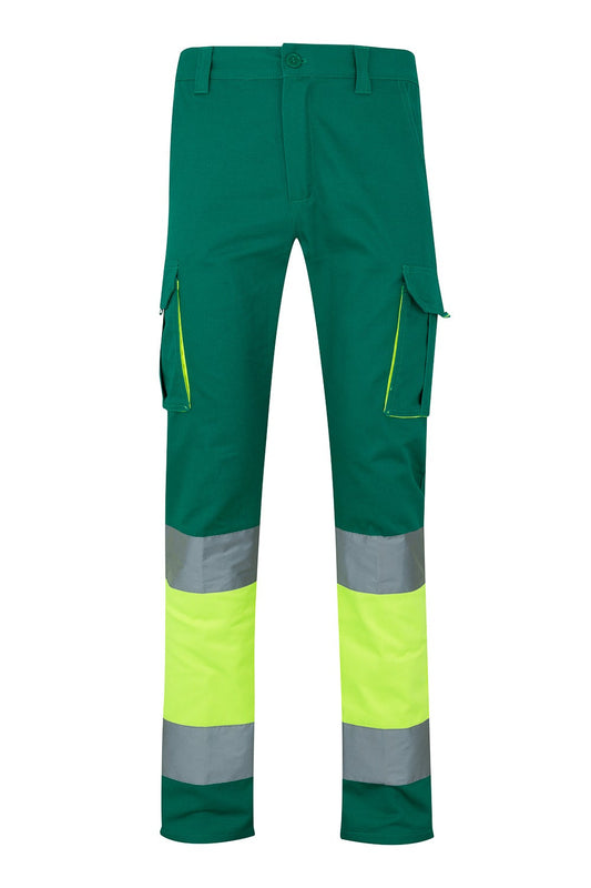 Pantaloni reflectorizanti doc 240g Verde/Galben V303007