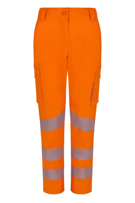 Pantaloni dama reflectorizant poliester/bumbac/elastan 260g portocaliu fluo V303031SW