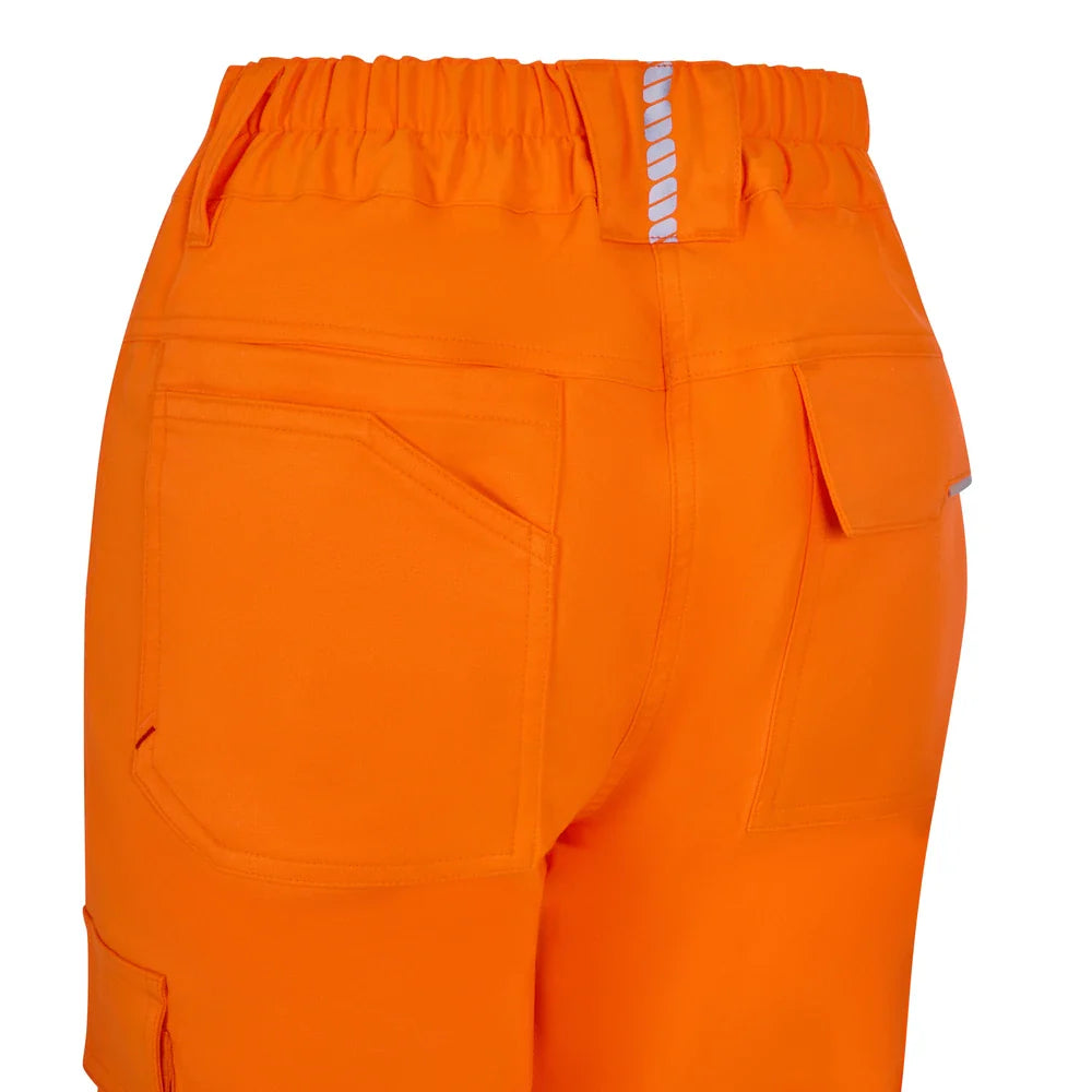 Pantaloni dama reflectorizant poliester/bumbac/elastan 260g portocaliu fluo V303031SW