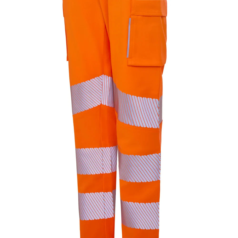 Pantaloni dama reflectorizant poliester/bumbac/elastan 260g portocaliu fluo V303031SW