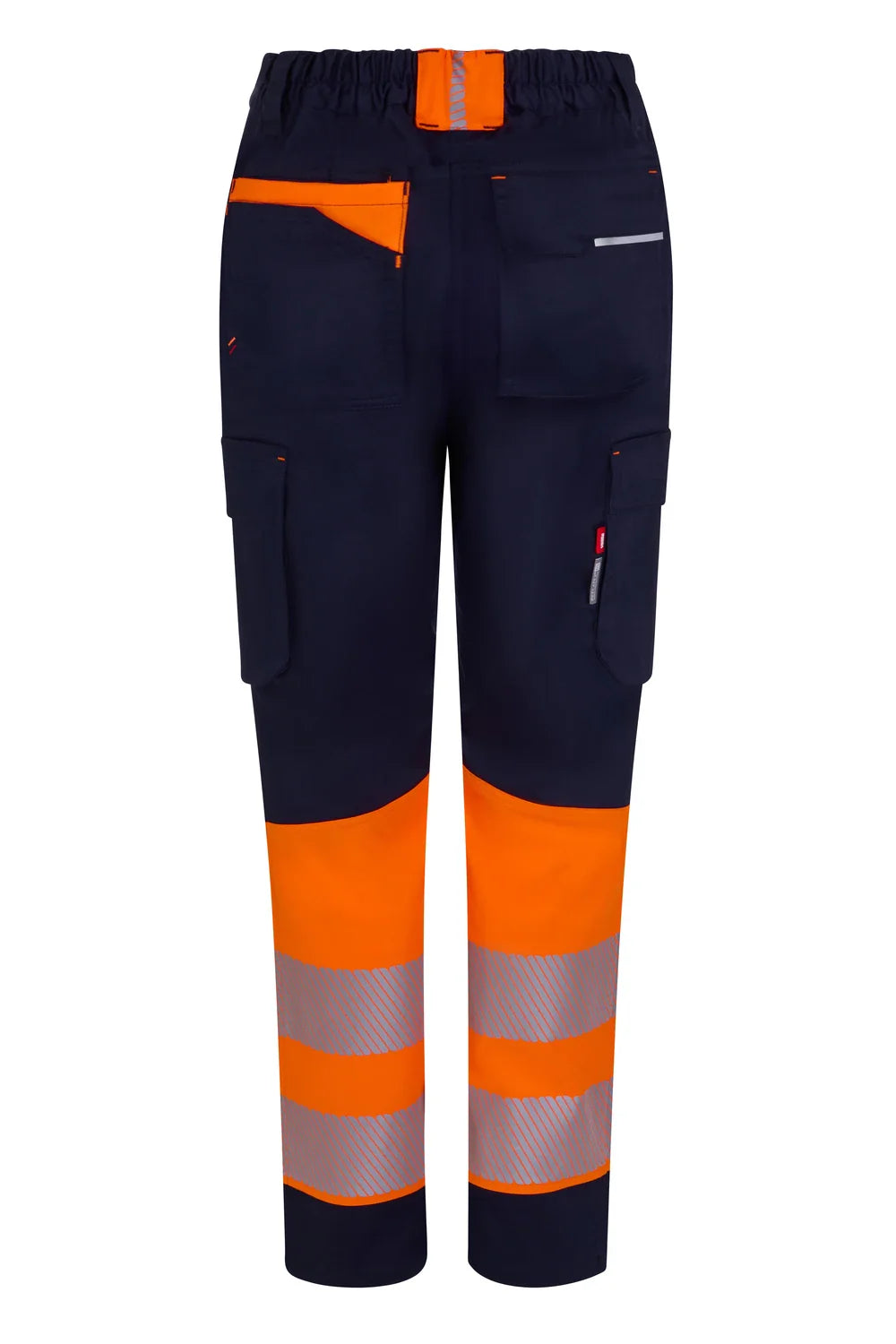 Pantaloni dama reflectorizanti stretch 260g albastru marin/portocaliu fluo V303032SW