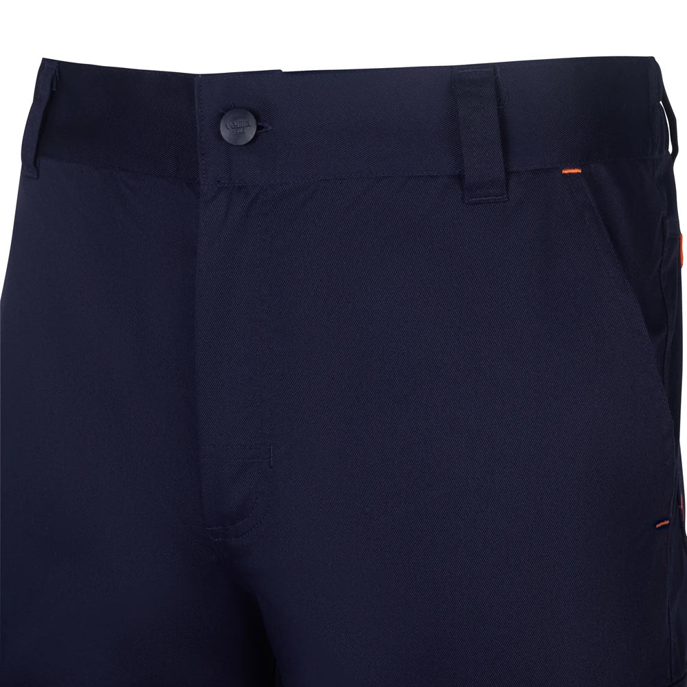 Pantaloni reflectorizanti stretch 260g albastru marin/portocaliu fluo V303032S