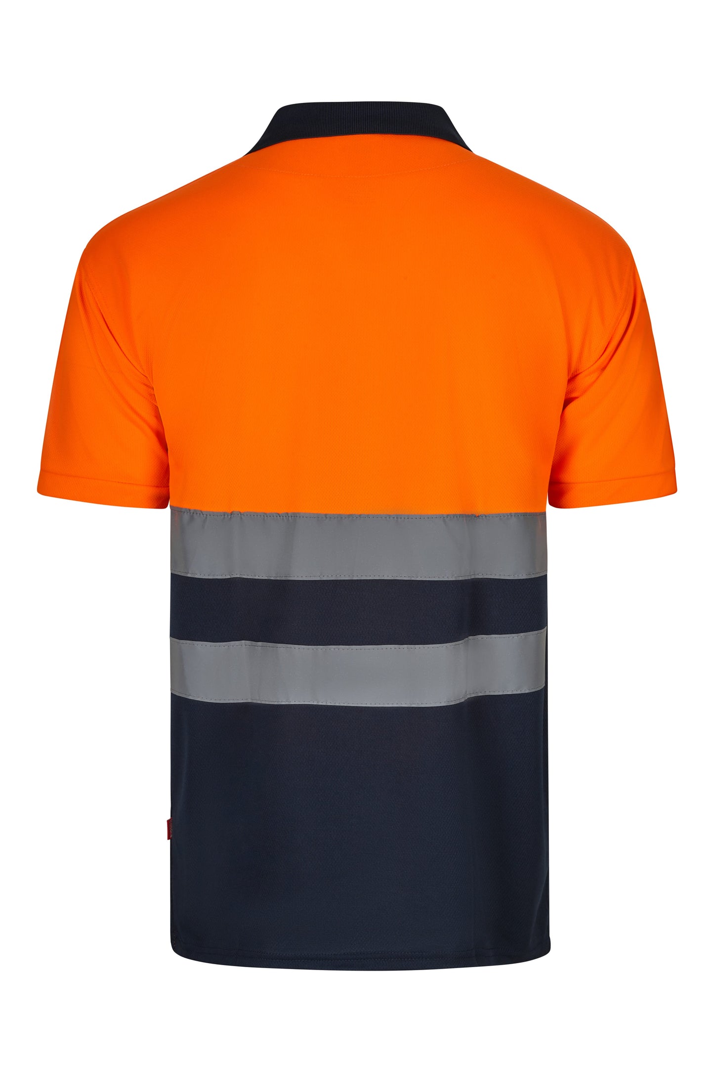 Tricou polo reflectorizant poliester 140g Bleumarin/Portocaliu V305504