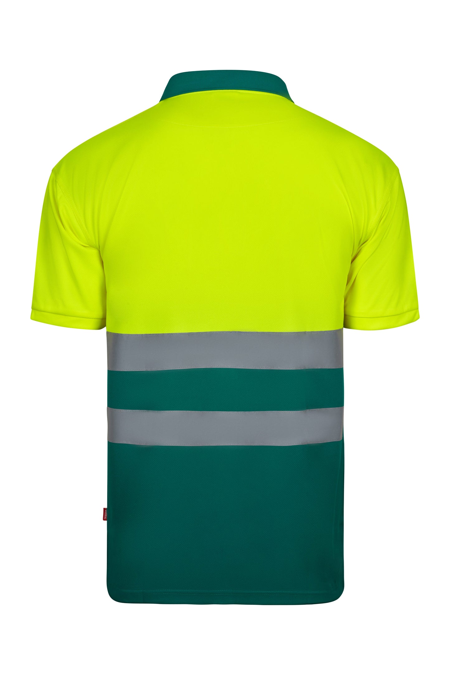 Tricou polo reflectorizant poliester 140g Verde/Galben V305504