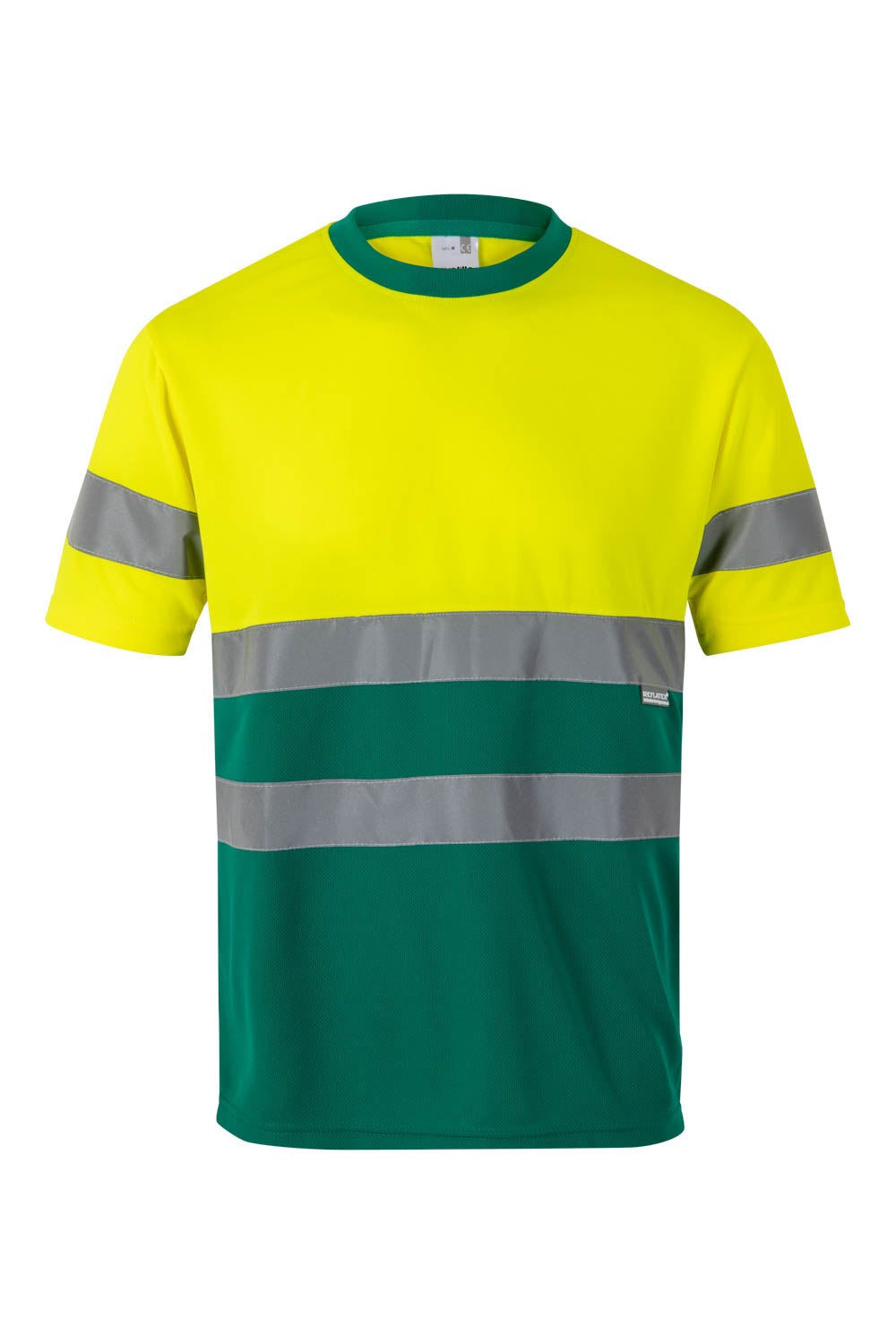 Tricou reflectorizant poliester 140g Verde/Galben V305506