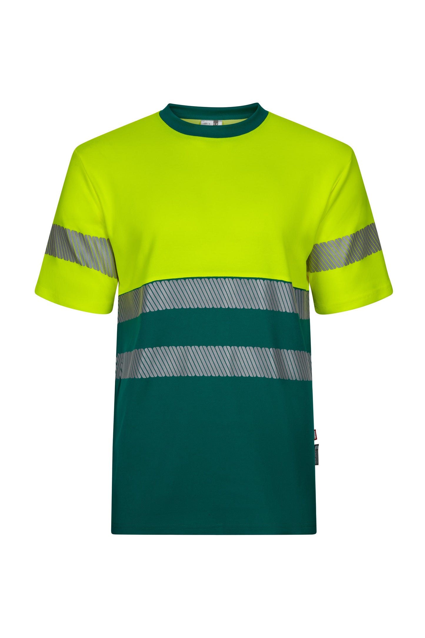 Tricou reflectorizant bumbac 150g barbat Verde/Galben V305509