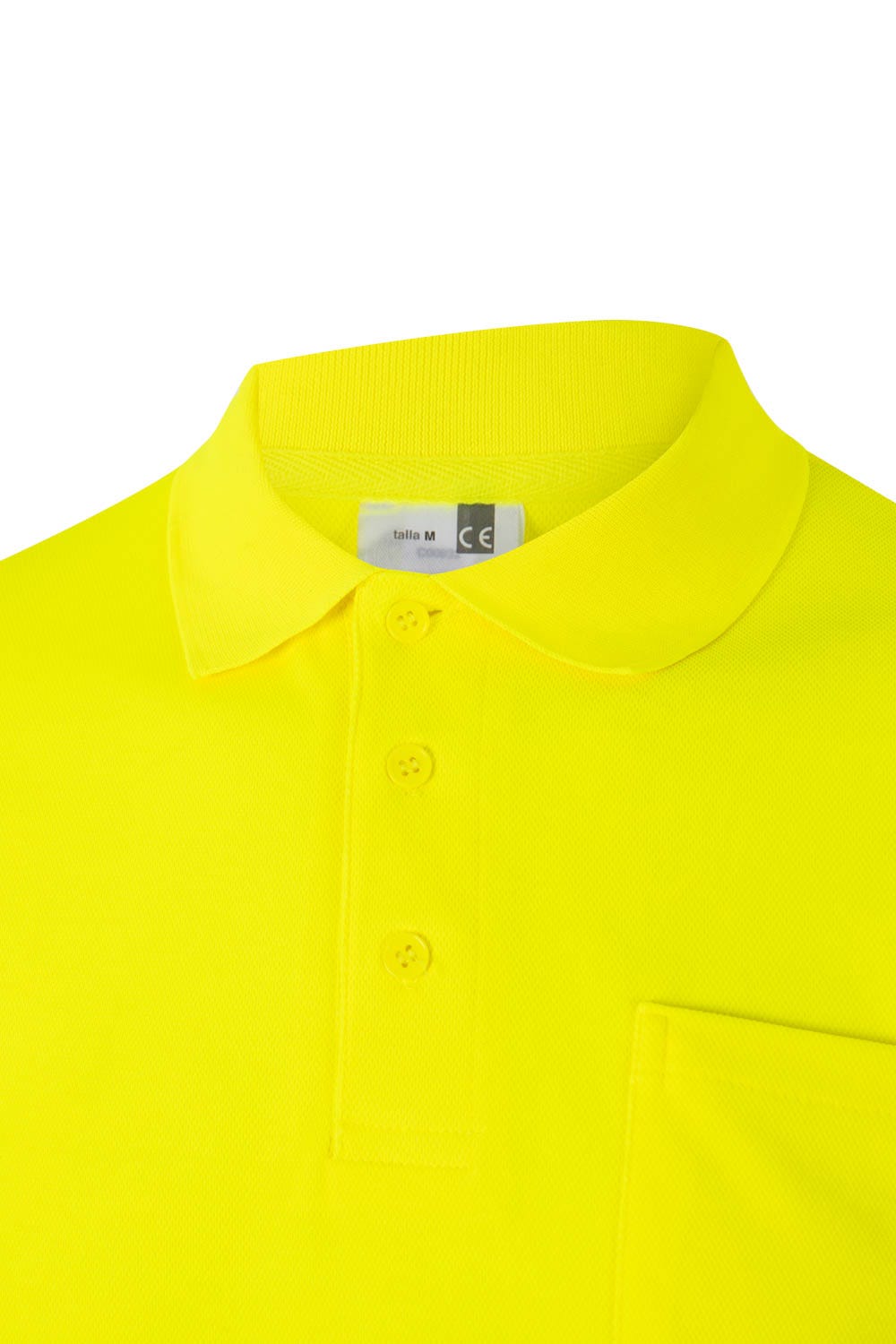 Tricou polo reflectorizant bumbac 150g maneca scurta Galben fluo V305512