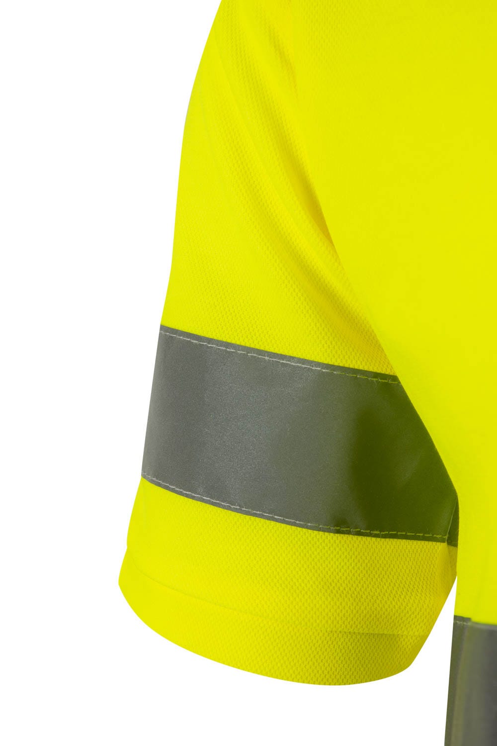 Tricou polo reflectorizant bumbac 150g maneca scurta Galben fluo V305512