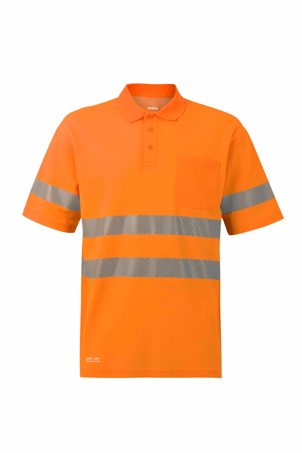 Tricou polo maneca scurta reflectorizant bumbac/poliester 150g portocaliu fluo V305542