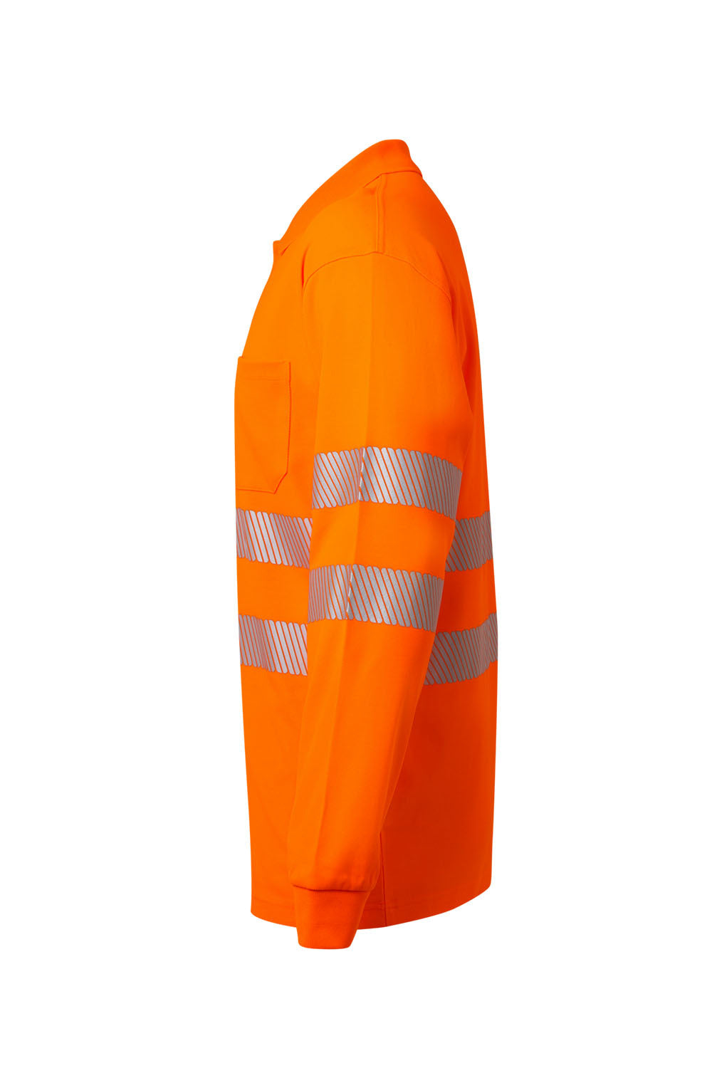 Tricou polo maneca lunga reflectorizant bumbac/poliester 150g portocaliu fluo V305544