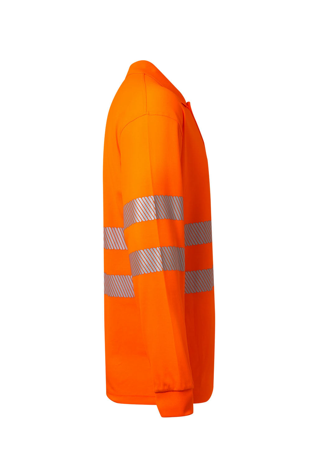 Tricou polo maneca lunga reflectorizant bumbac/poliester 150g portocaliu fluo V305544
