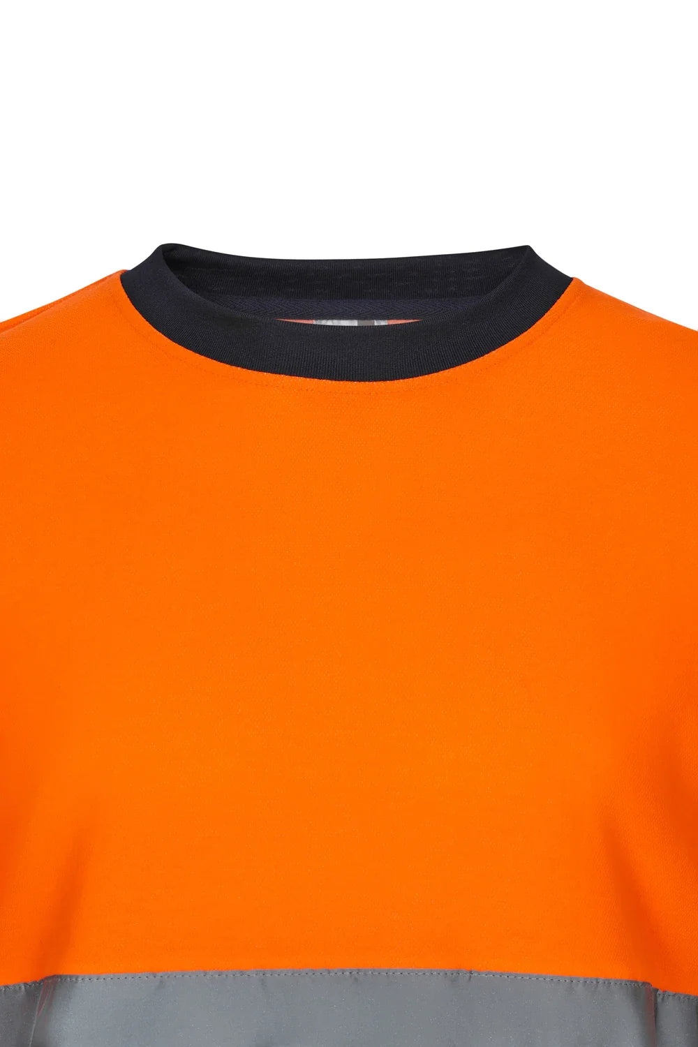 Tricou maneca lunga reflectorizant 100% poliester 140g albastru marin/portocaliu fluo V305603