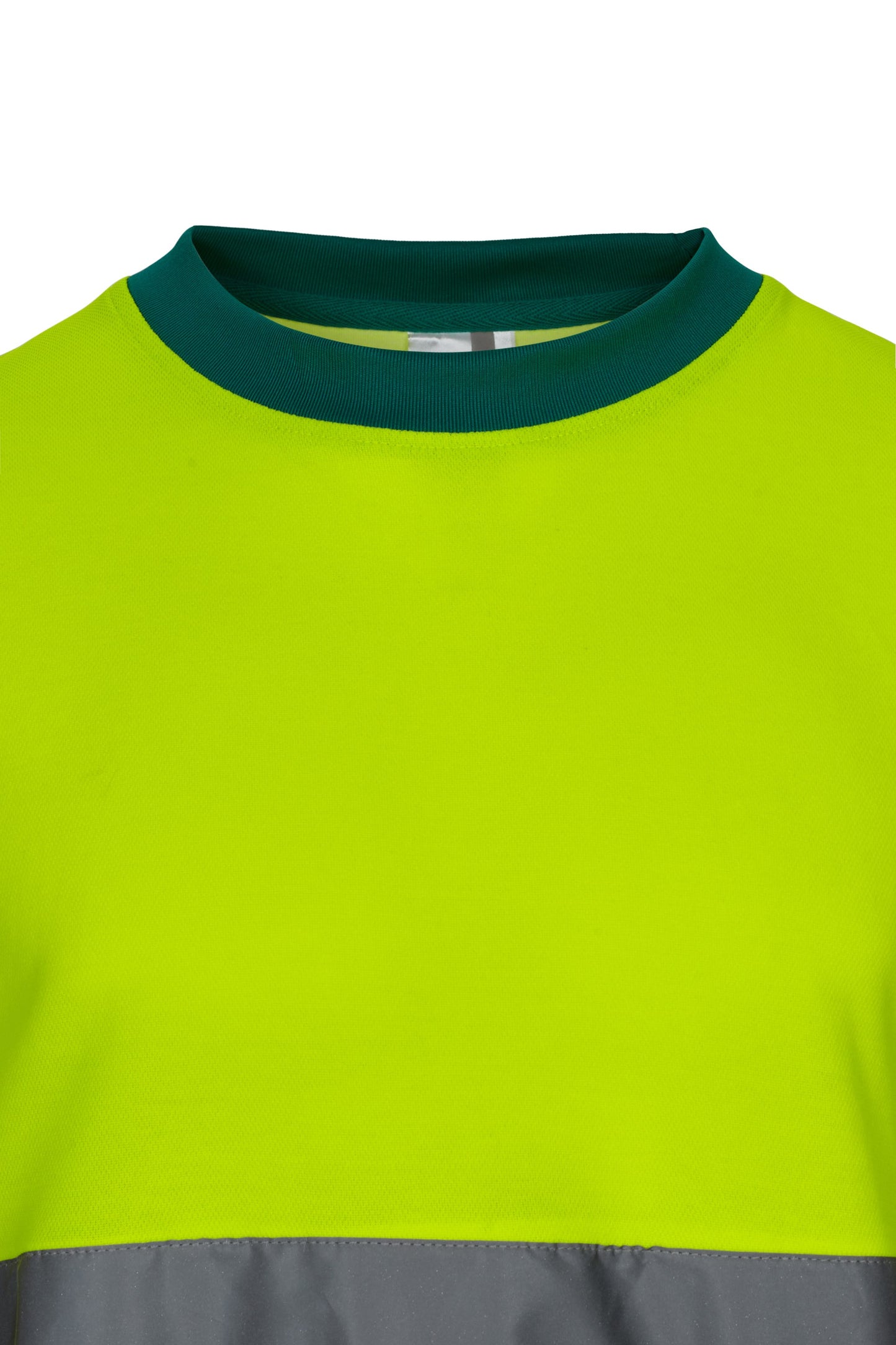 Tricou reflectorizant bumbac 150g maneca scurta Verde/Galben V305613