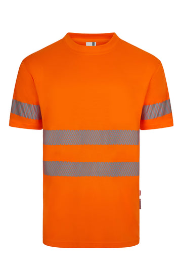 Tricou reflectorizant 100% poliester maneca scurta portocaliu fluo V305632
