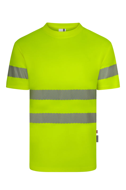 Tricou cu benzi reflectorizante segmentate maneca scurta GRS galben hi-vis V305632