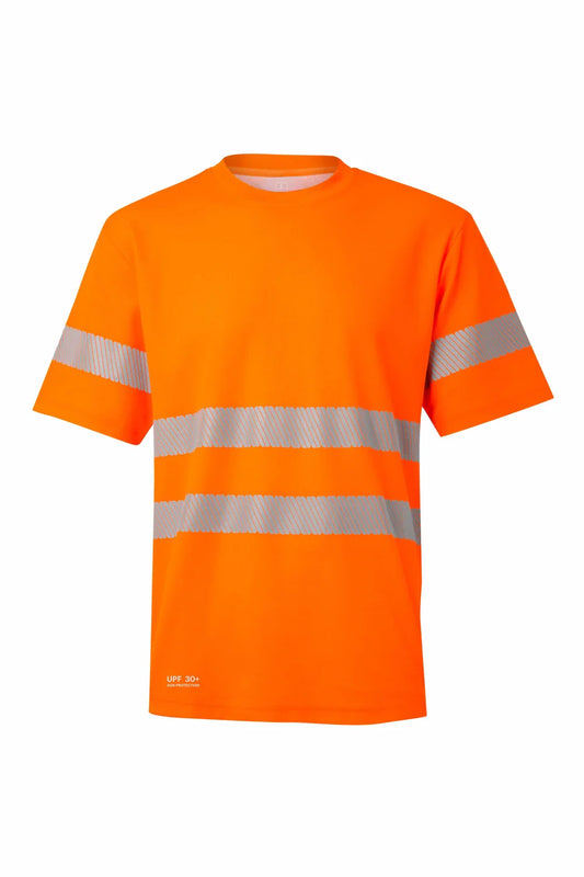 Tricou maneca scurta reflectorizant bumbac/poliester 150g portocaliu fluo V305642