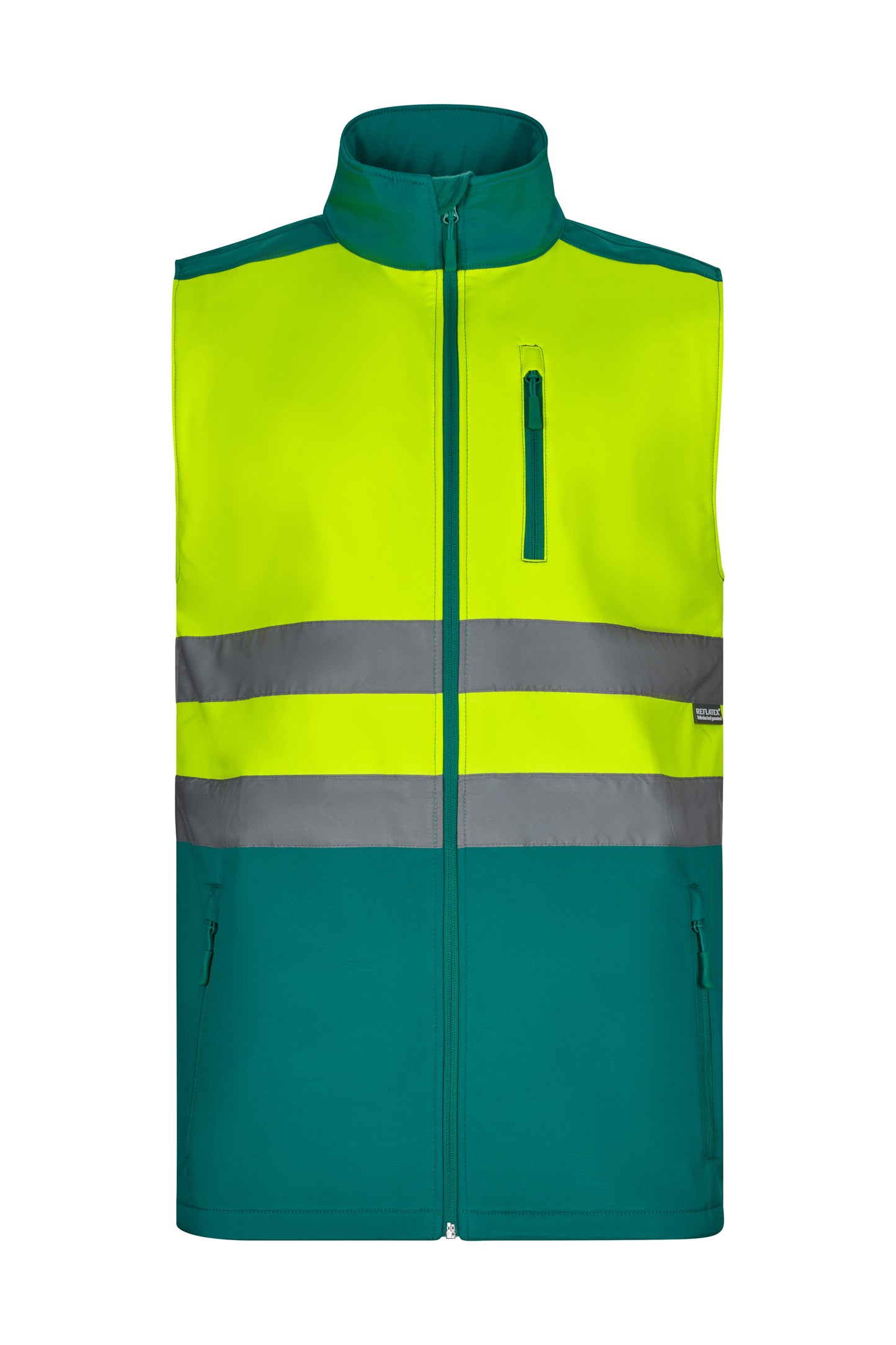 Jacheta reflectorizanta soft shell 280g Verde/Galben V305906