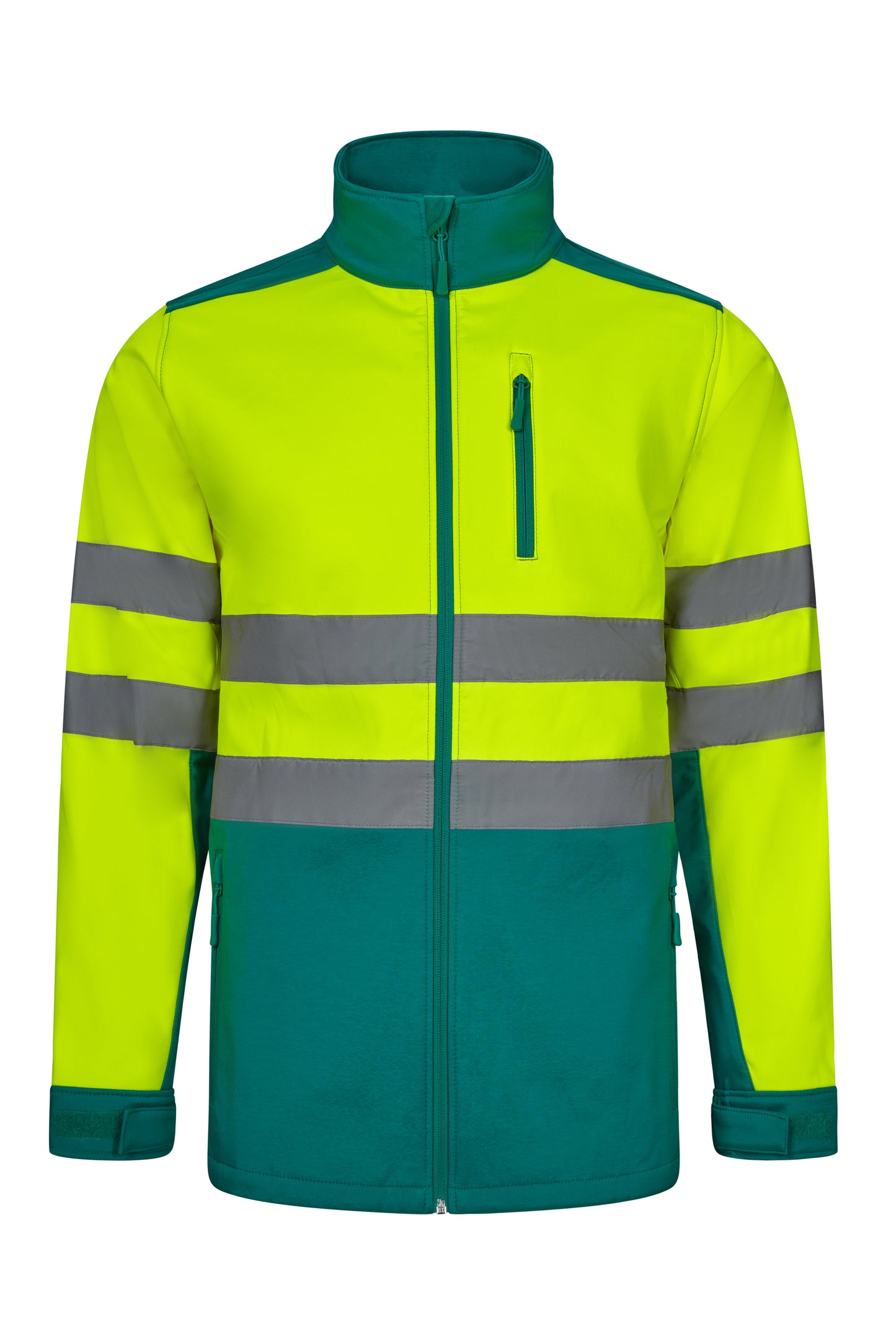 Jacheta reflectorizanta soft shell 280g Verde/Galben V306006