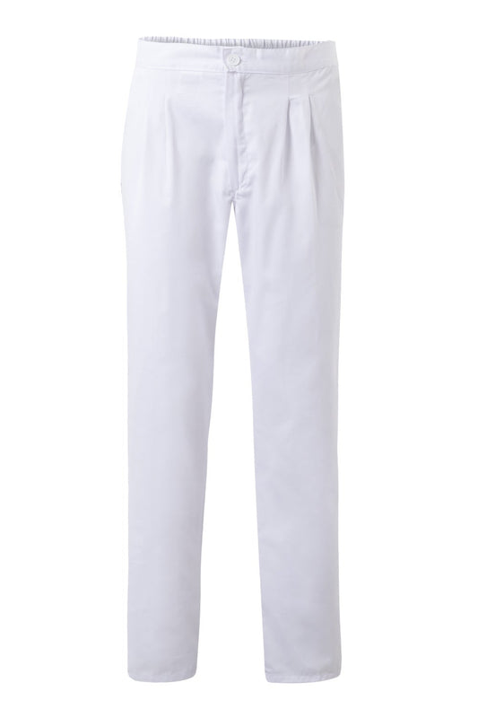 Pantaloni medicali tercot 190g Alb V337