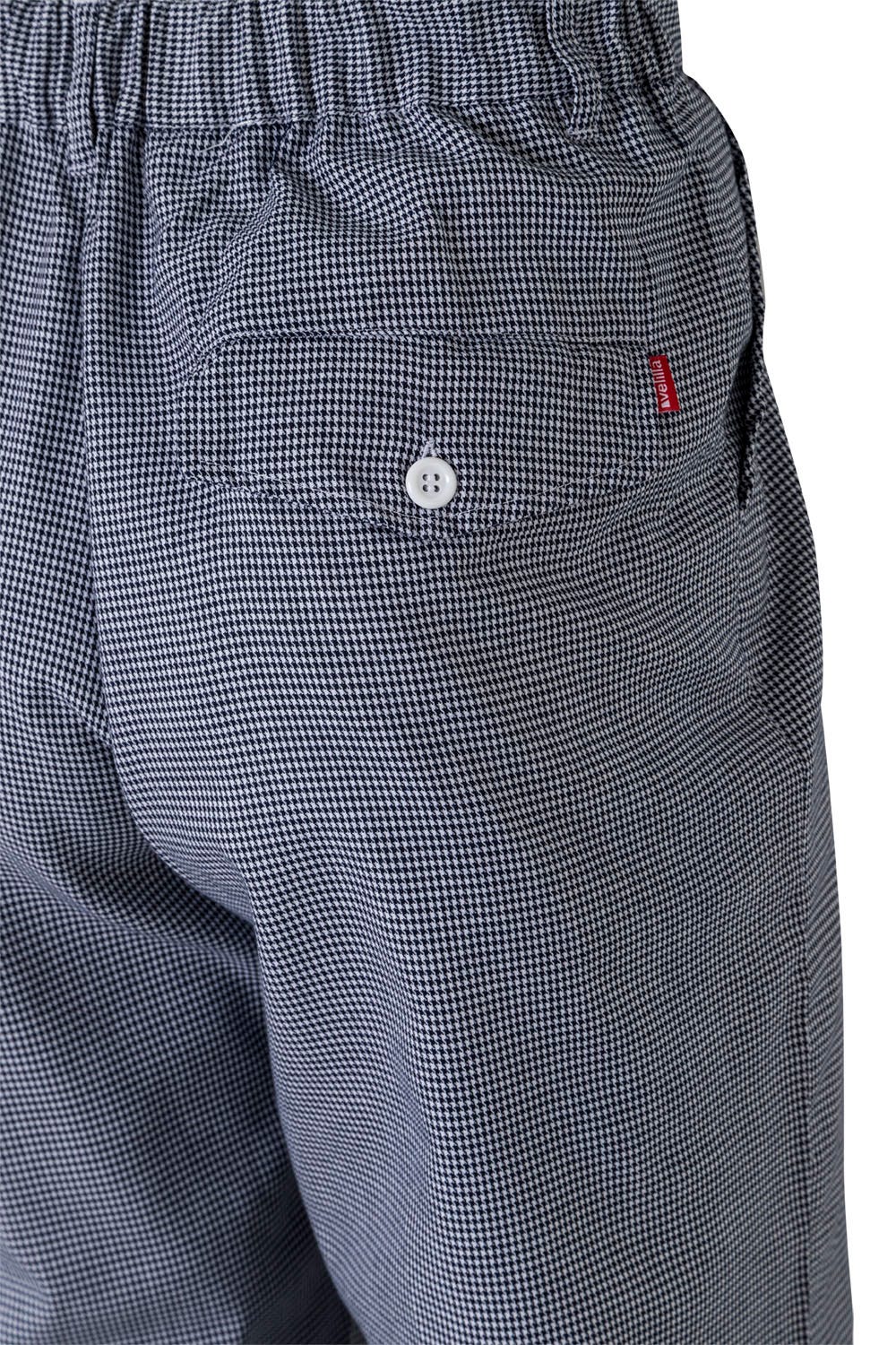 Pantaloni bucatar poplin 140g Albastru/Alb pepit houndstooth V350