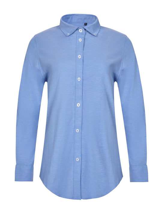 Camasa oxford stretch 180g maneca lunga dama albastru celest V405005S