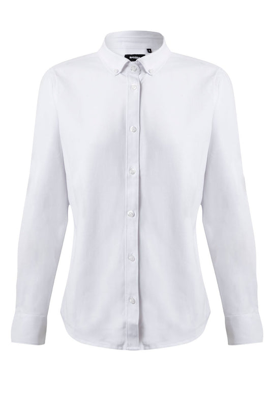 Camasa oxford stretch 180g maneca lunga dama alb V405005S