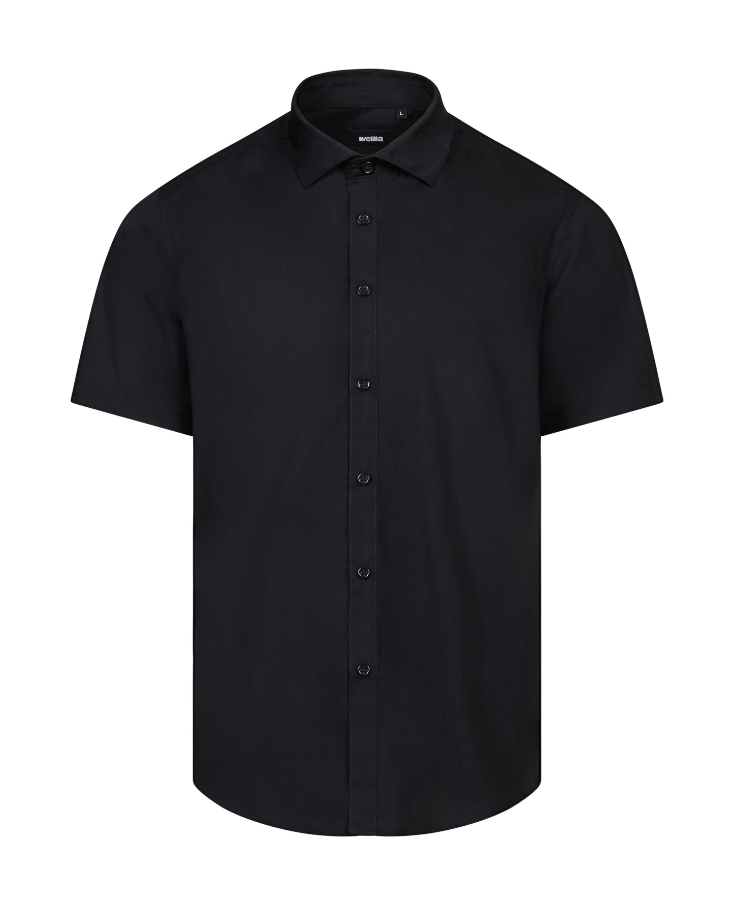 Camasa poplin 115g maneca scurta barbat negru V405008