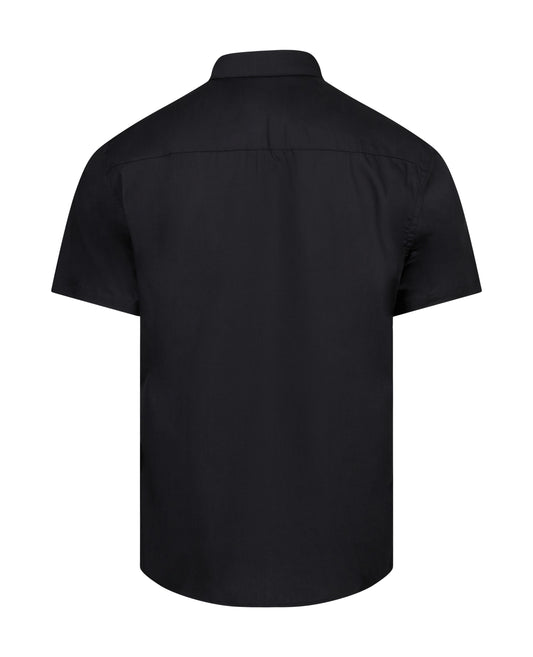 Camasa poplin 115g maneca scurta barbat negru V405008