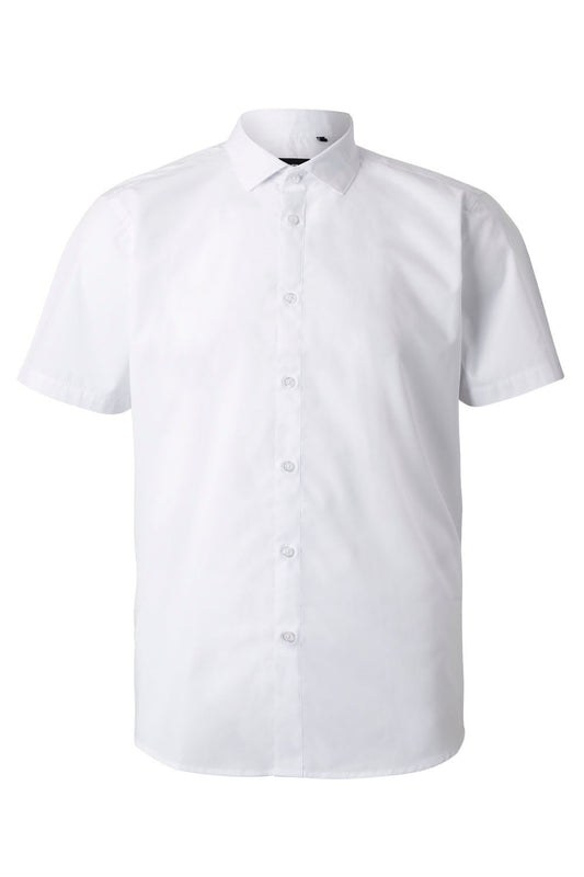 Camasa poplin 115g maneca scurta barbat alb V405008