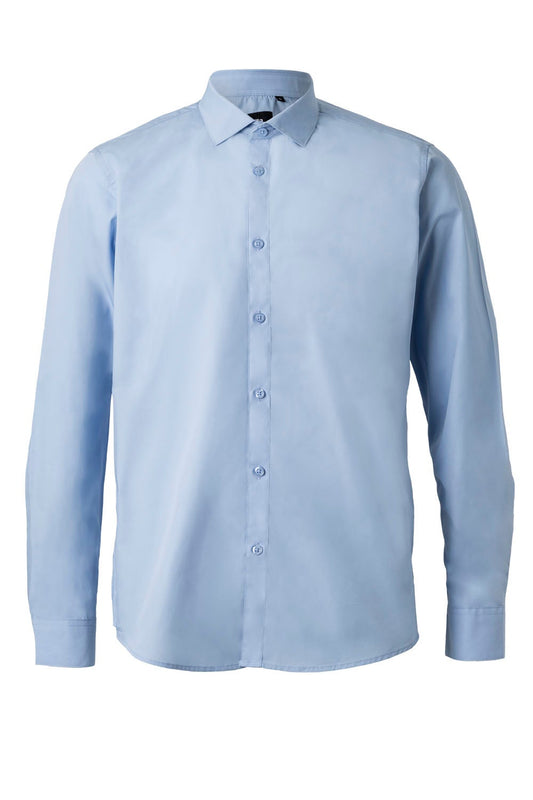 Camasa poplin 115g maneca lunga barbat albastru celest V405009