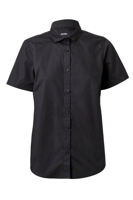 Camasa poplin 115g maneca scurta dama negru V405010