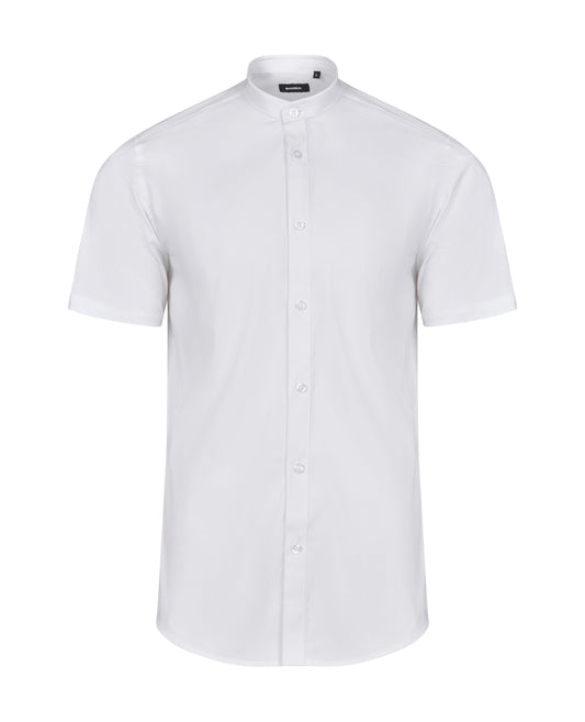 Camasa poplin stretch 115g maneca scurta barbat alb V405012S