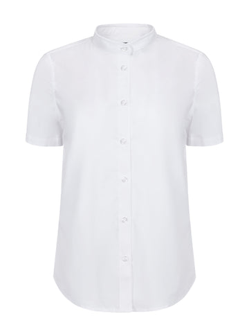 Camasa poplin stretch 115g maneca scurta dama alb V405014S