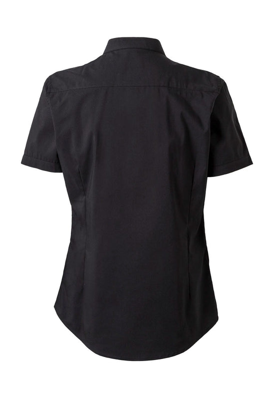 Camasa poplin stretch 115g maneca scurta dama negru V405014S