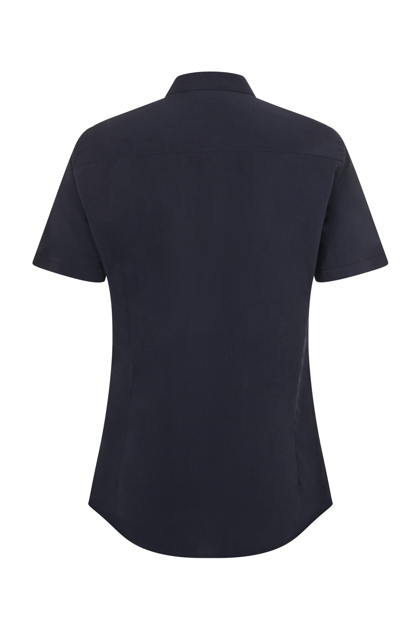 Camasa dama maneca scurta poplin stretch guler tunica albastru marin V405014S