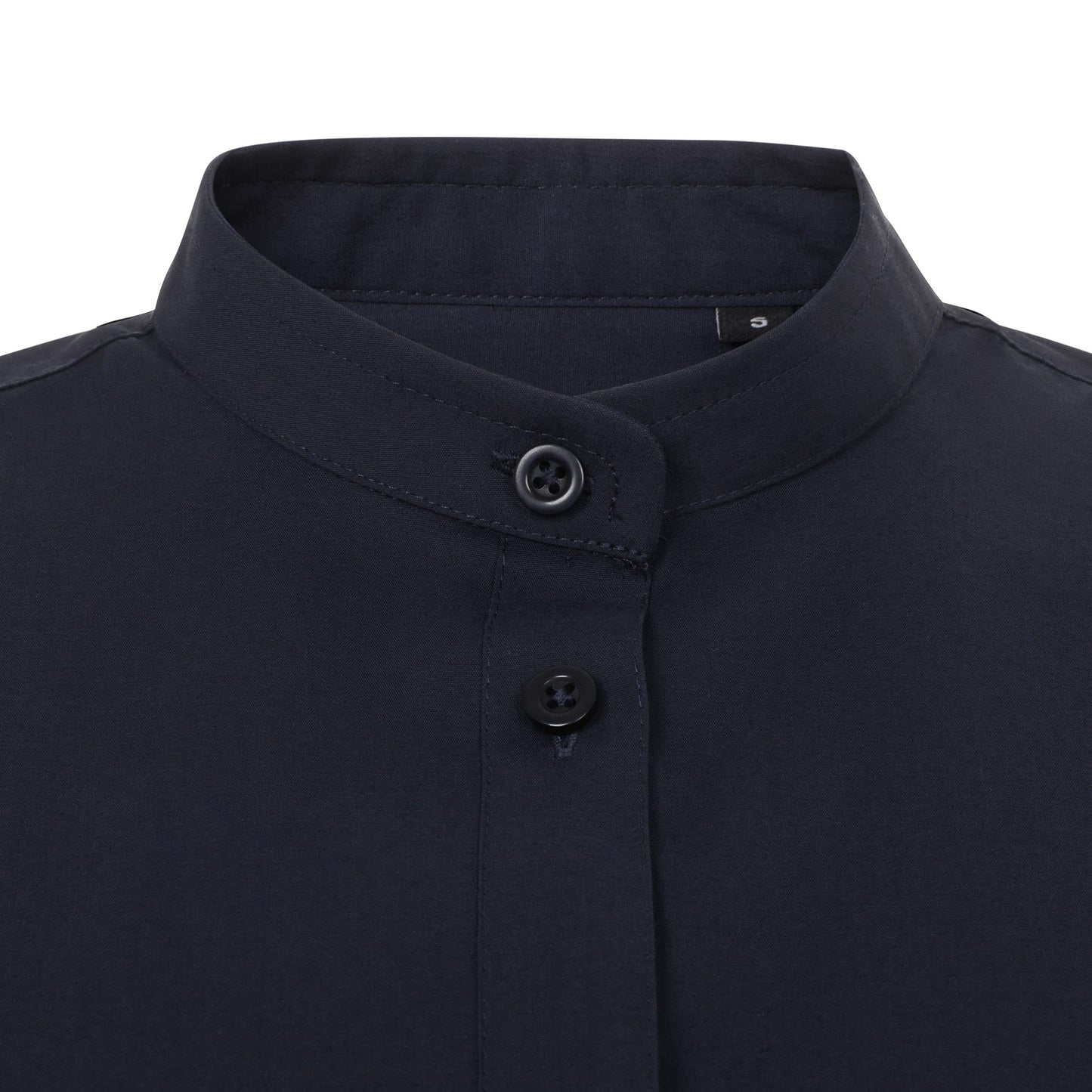 Camasa dama maneca scurta poplin stretch guler tunica albastru marin V405014S