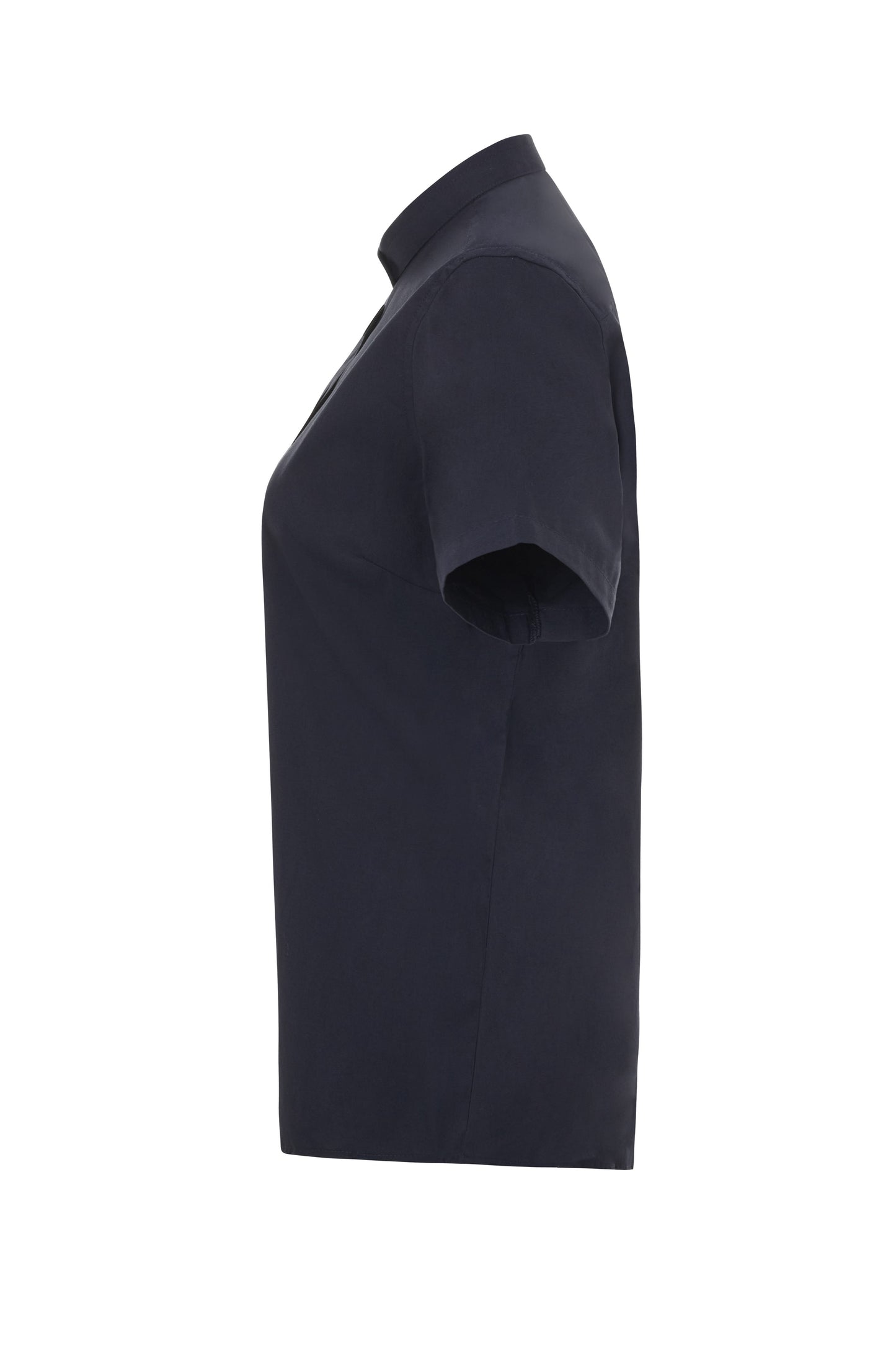 Camasa dama maneca scurta poplin stretch guler tunica albastru marin V405014S