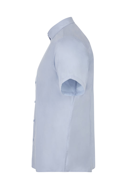 Camasa stretch de barbat cu maneca scurta albastru celest V405016S