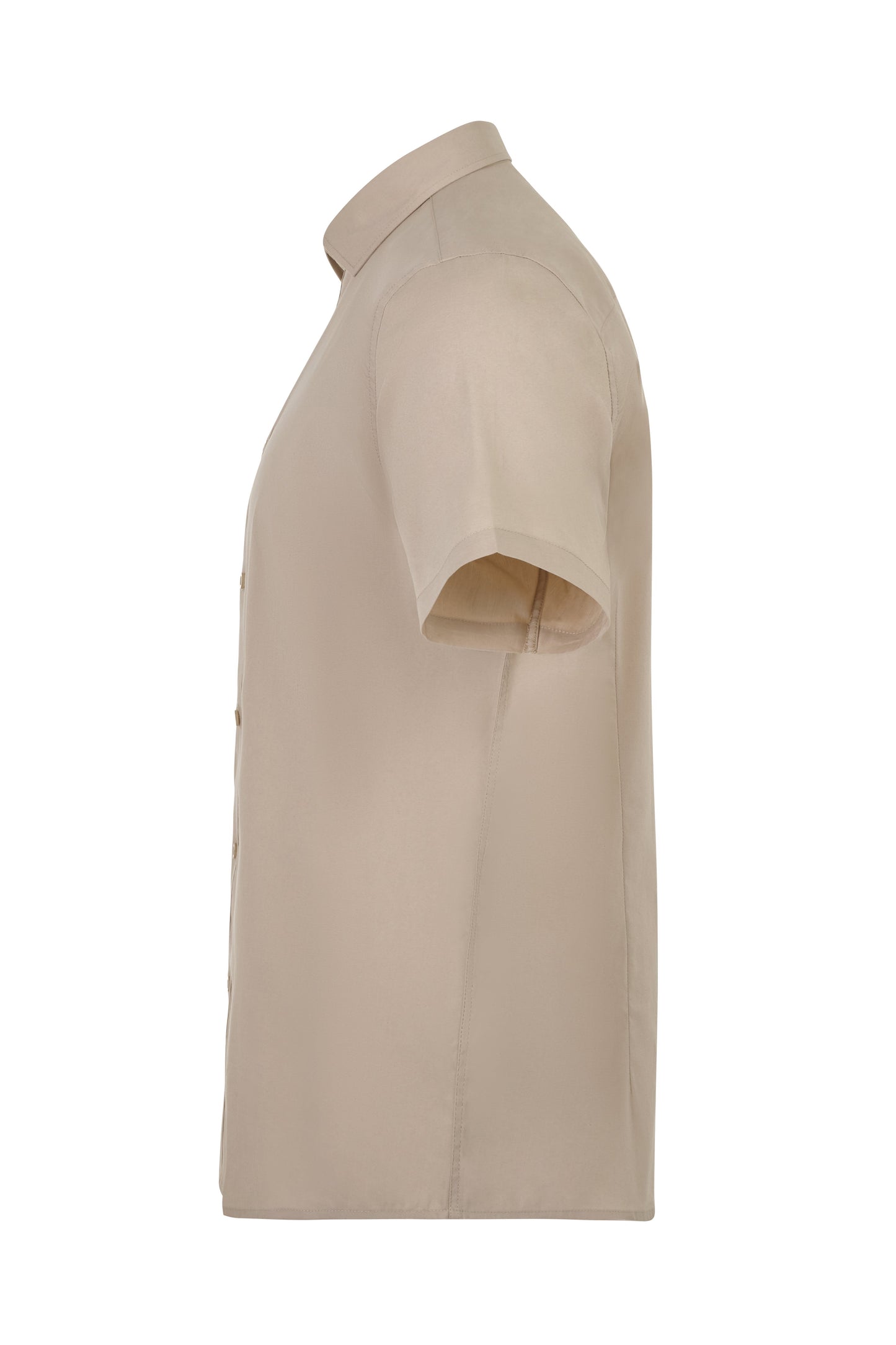 Camasa stretch de barbat cu maneca scurta bej deschis V405016S