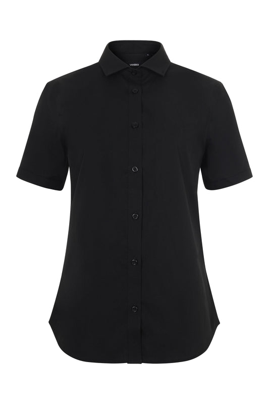 Camasa stretch de dama cu maneca scurta negru V405018S