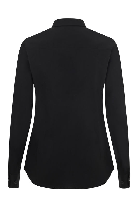 Camasa stretch de dama cu maneca lunga negru V405019S