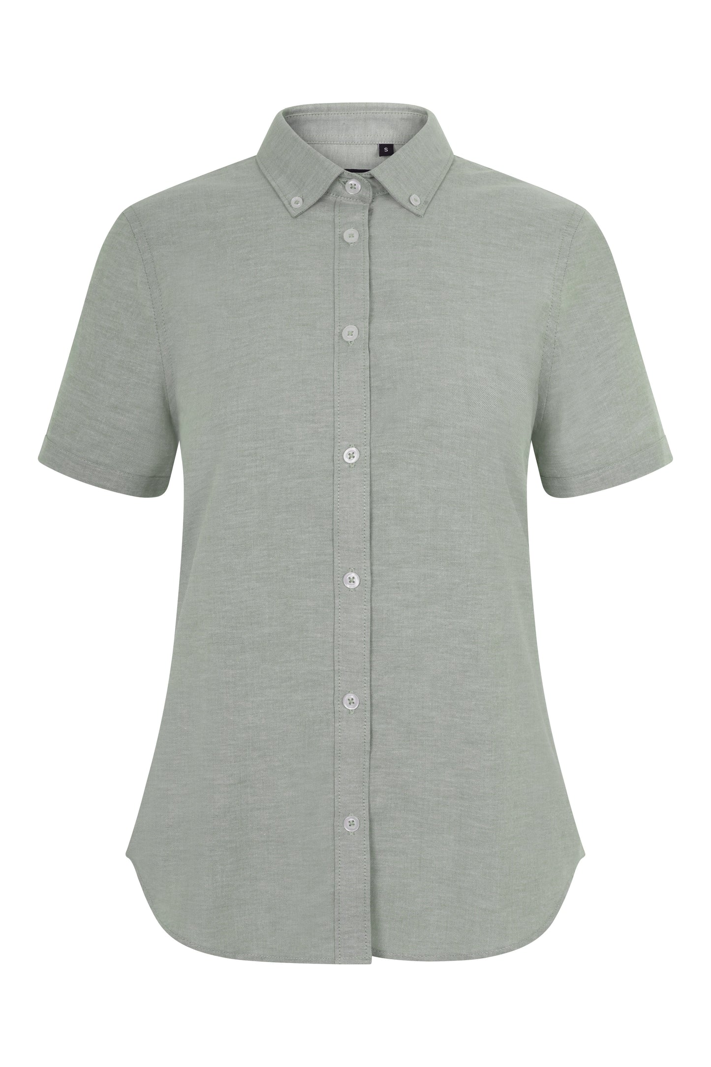 Camasa oxford de dama cu maneca scurta verde masliniu deschis V405025S
