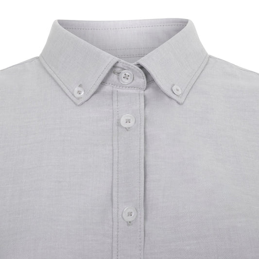 Camasa oxford de dama cu maneca scurta gri gheata V405025S