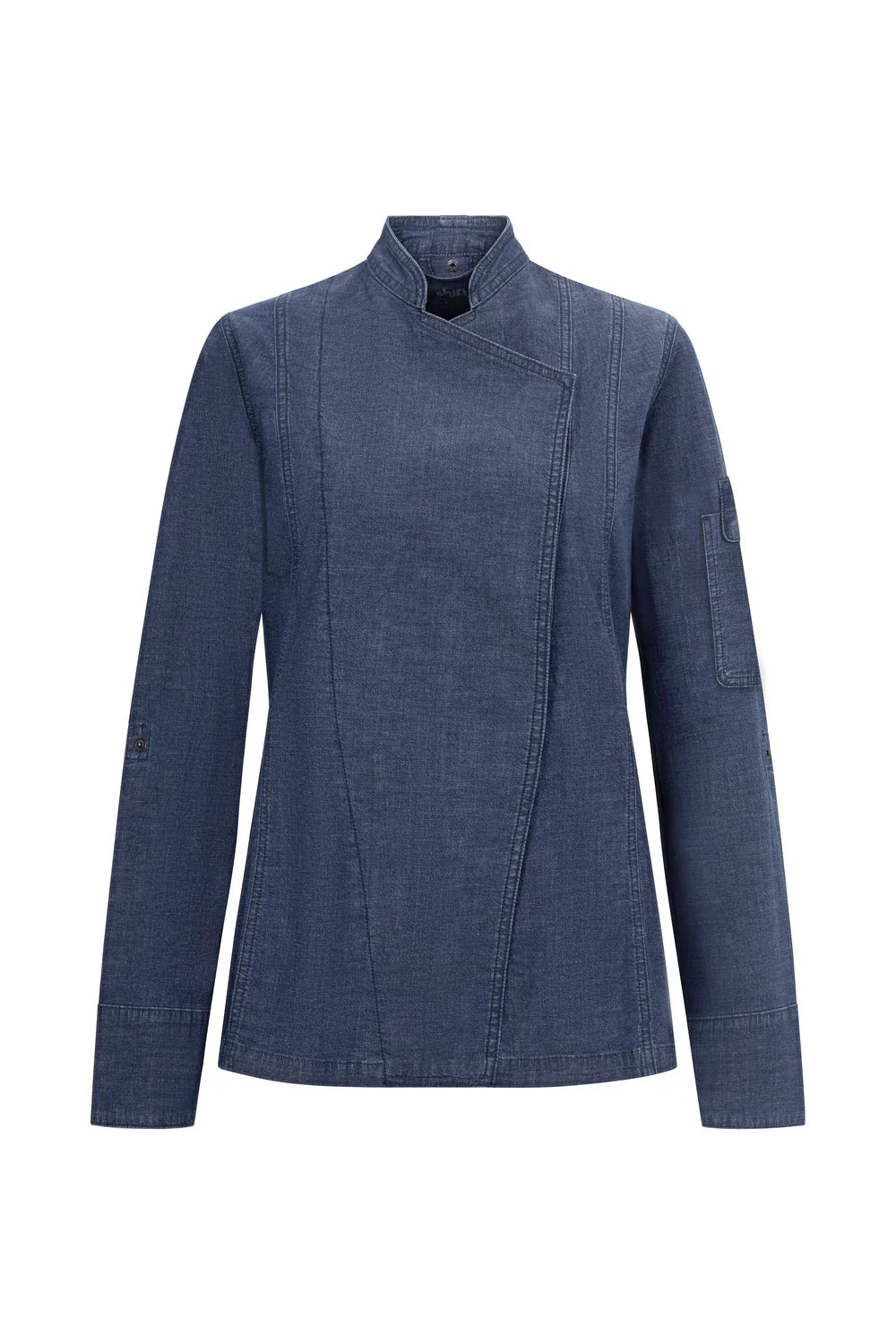 Tunica bucatar dama maneca lunga bumbac/elastan 180g albastru denim V405212SW