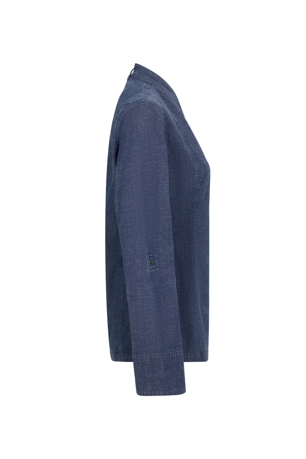 Tunica bucatar dama maneca lunga bumbac/elastan 180g albastru denim V405212SW