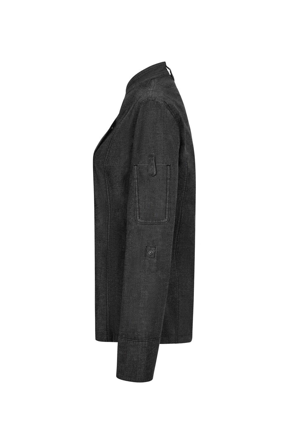 Tunica bucatar dama maneca lunga bumbac/elastan 180g gri inchis denim V405212SW