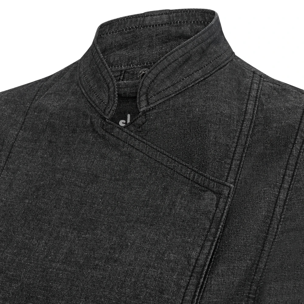 Tunica bucatar dama maneca lunga bumbac/elastan 180g gri inchis denim V405212SW