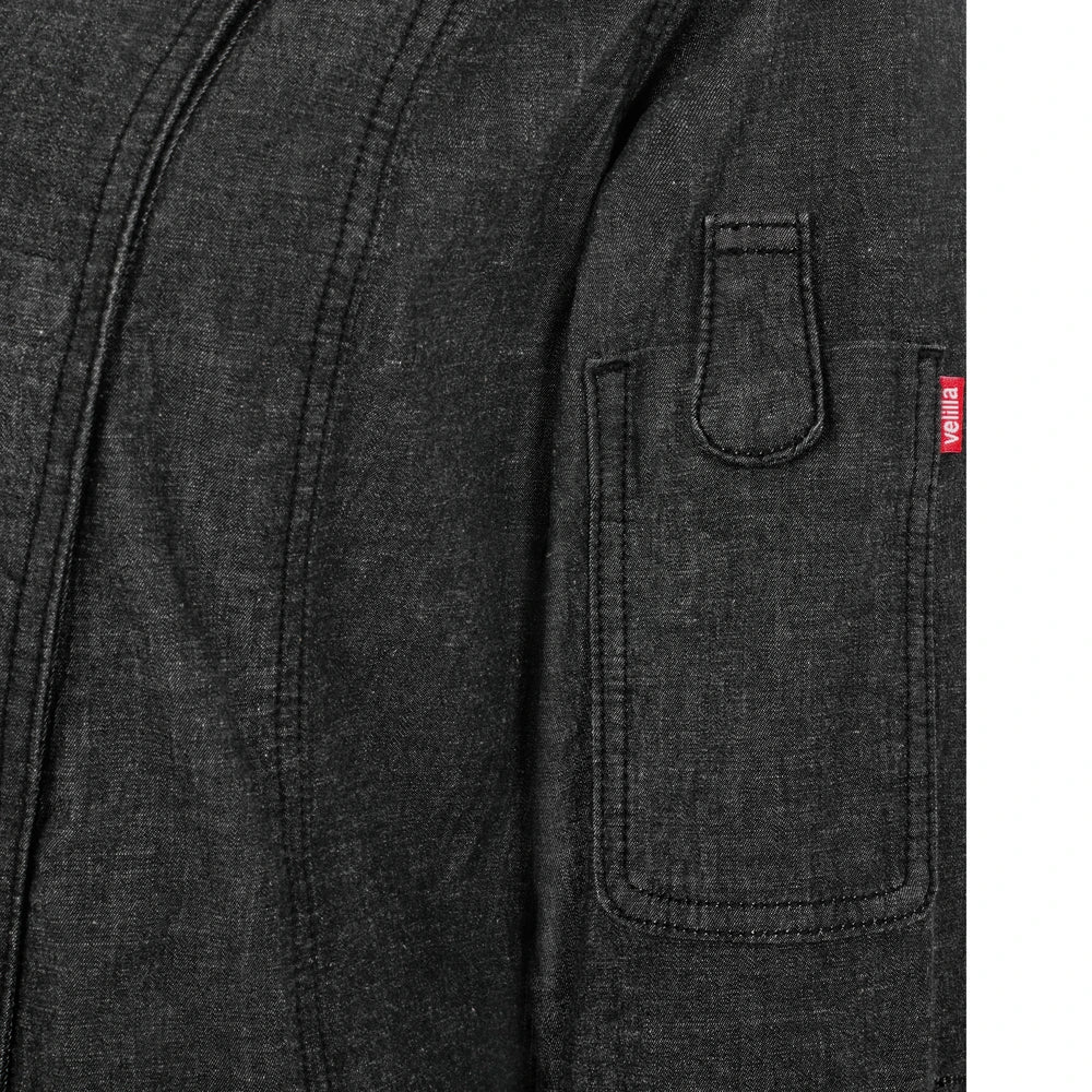 Tunica bucatar dama maneca lunga bumbac/elastan 180g gri inchis denim V405212SW