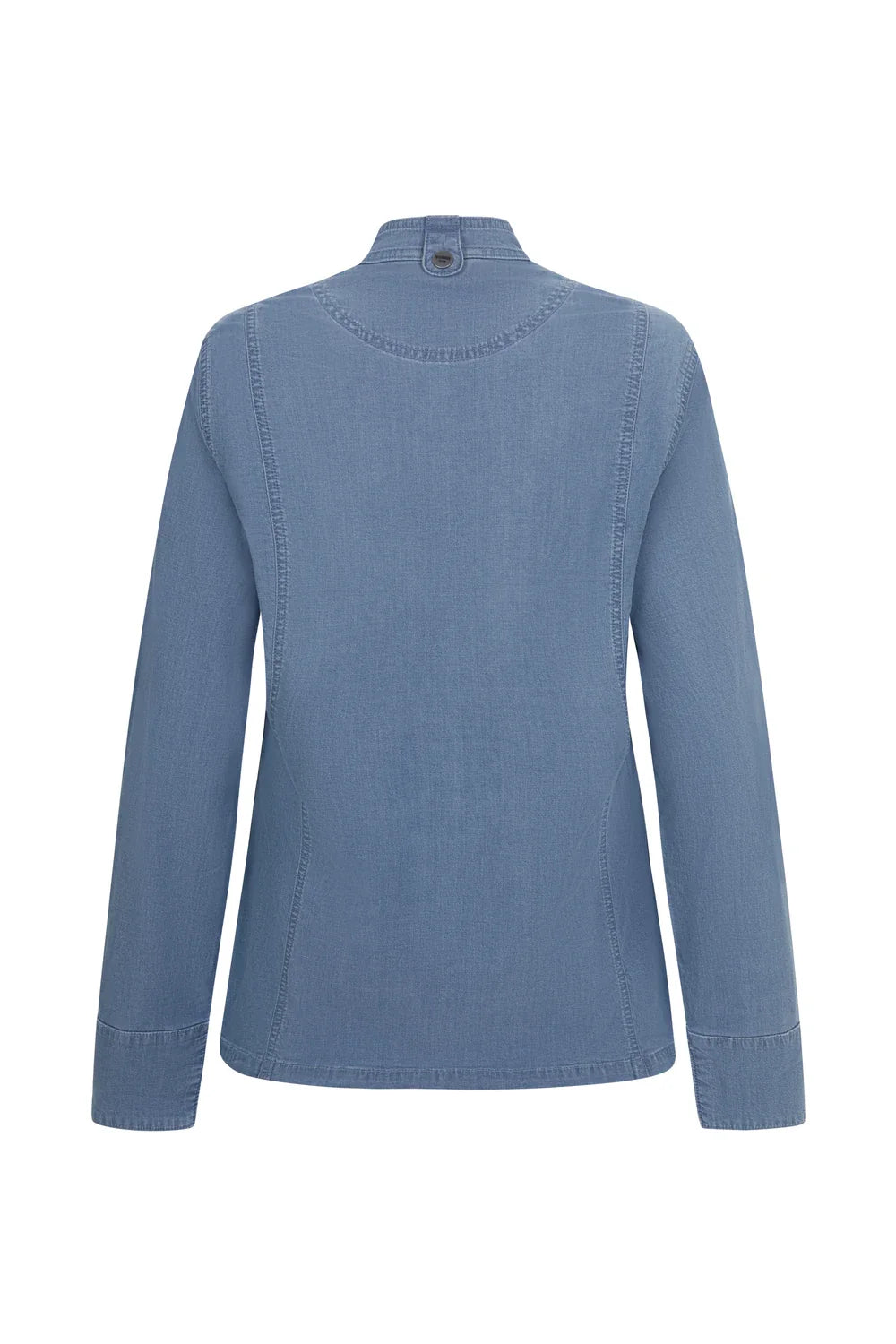 Tunica bucatar dama maneca lunga bumbac/elastan 180g albastru deschis denim V405212SW