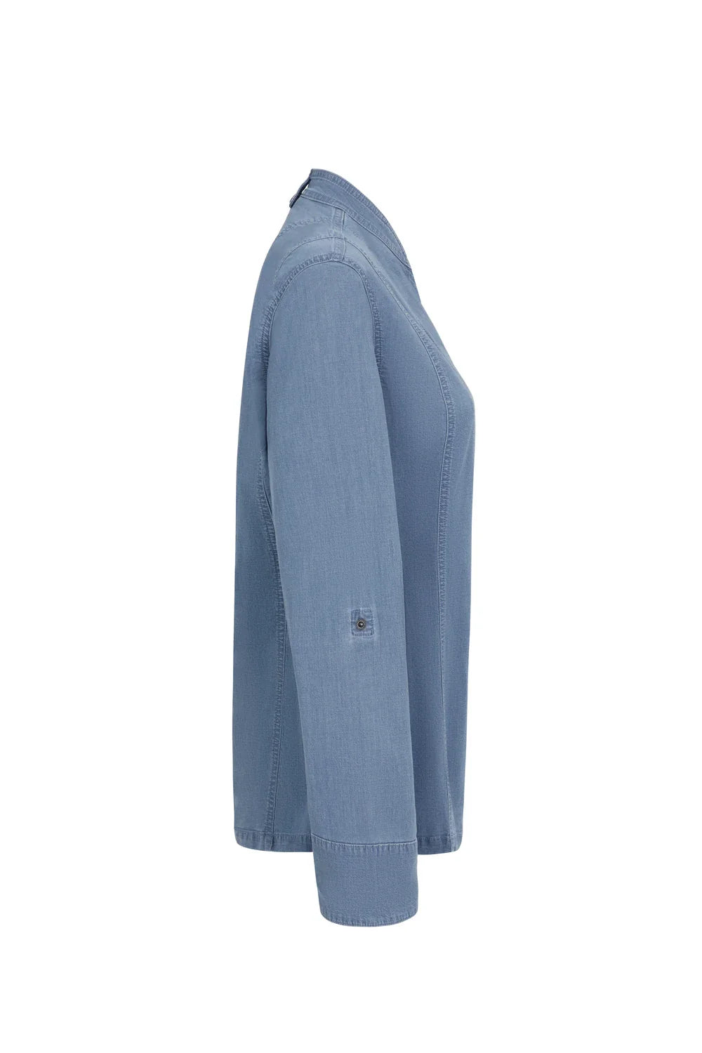 Tunica bucatar dama maneca lunga bumbac/elastan 180g albastru deschis denim V405212SW